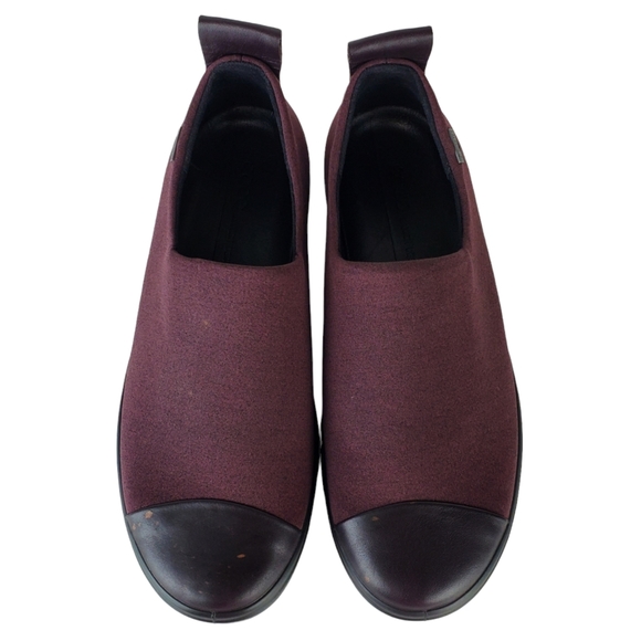 New Ecco the soft 7 gore tex waterproofslip on sneakers burgundy extra width - Picture 8 of 14
